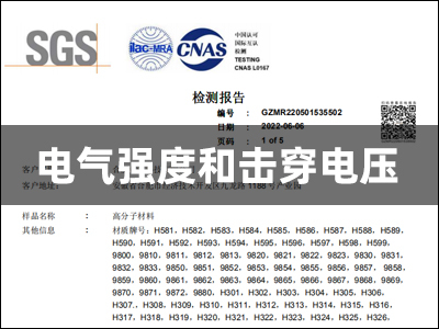 竟誠SGS檢測(cè)報(bào)告-電氣強(qiáng)度和擊穿電壓